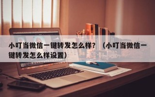 小叮当微信一键转发怎么样？（小叮当微信一键转发怎么样设置）