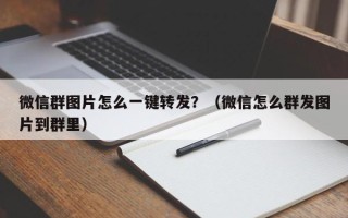 微信群图片怎么一键转发？（微信怎么群发图片到群里）