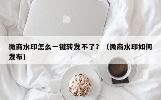 微商水印怎么一键转发不了？（微商水印如何发布）