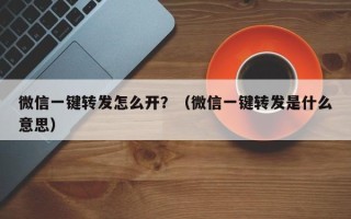 微信一键转发怎么开？（微信一键转发是什么意思）