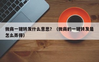 微商一键转发什么意思？（微商的一键转发是怎么弄得）