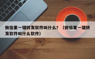 微信里一键转发软件叫什么？（微信里一键转发软件叫什么软件）