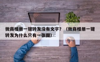 微商相册一键转发没有文字？（微商相册一键转发为什么只有一张图）