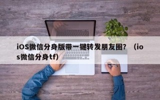 iOS微信分身版带一键转发朋友圈？（ios微信分身tf）