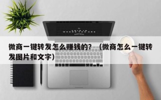 微商一键转发怎么赚钱的？（微商怎么一键转发图片和文字）