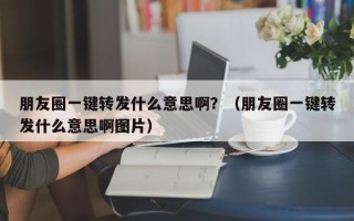 朋友圈一键转发什么意思啊？（朋友圈一键转发什么意思啊图片）